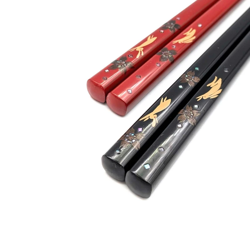 八雲塗箸　桜うさぎ　夫婦箸セット【桐箱入】 2枚目