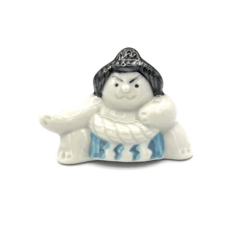 相撲　箸置　土俵入り　青