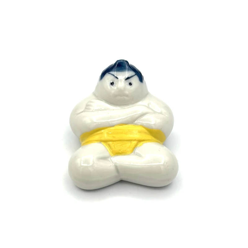 相撲　箸置　まわし黄