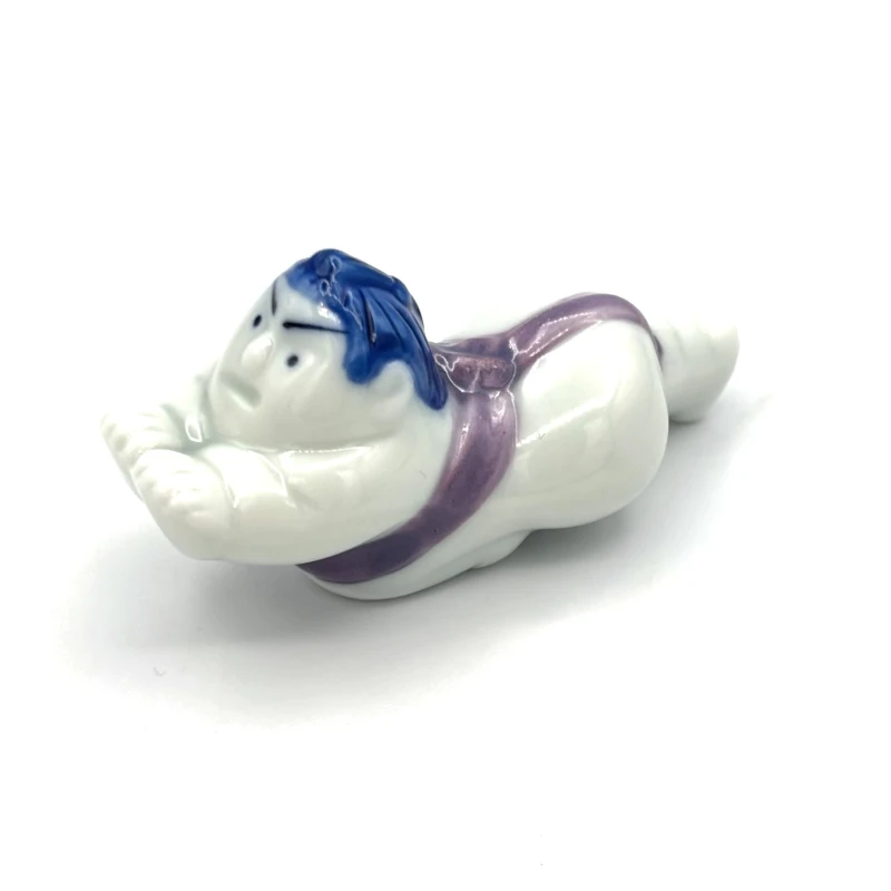 相撲　箸置　まわし紫
