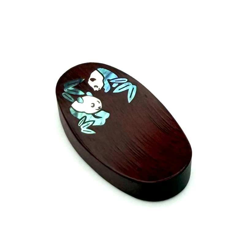 貝象嵌箸置　ささパンダ　パープルハート