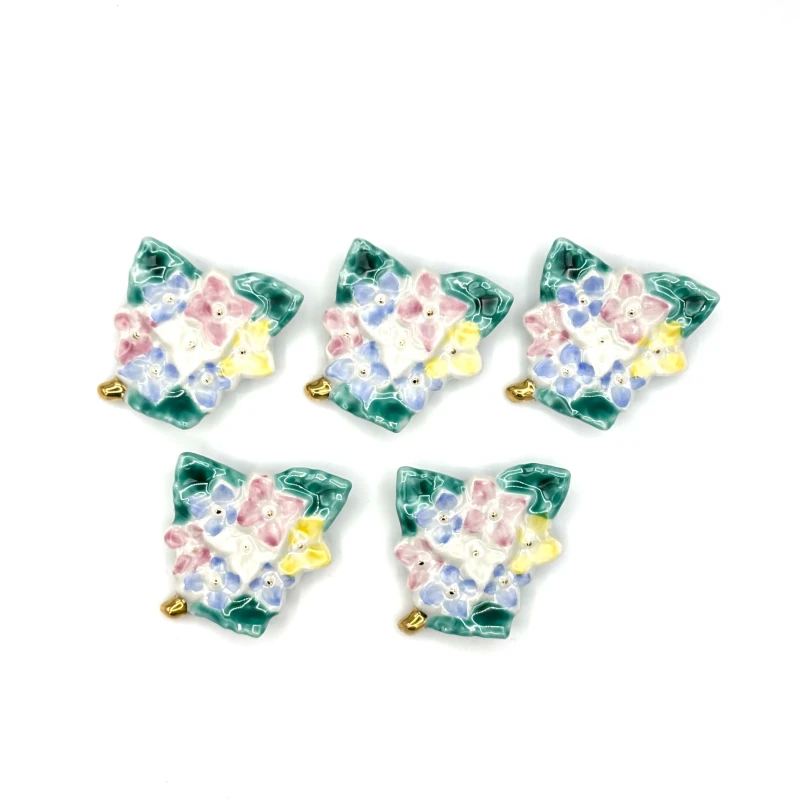 京焼　箸置　花あじさい　5個セット