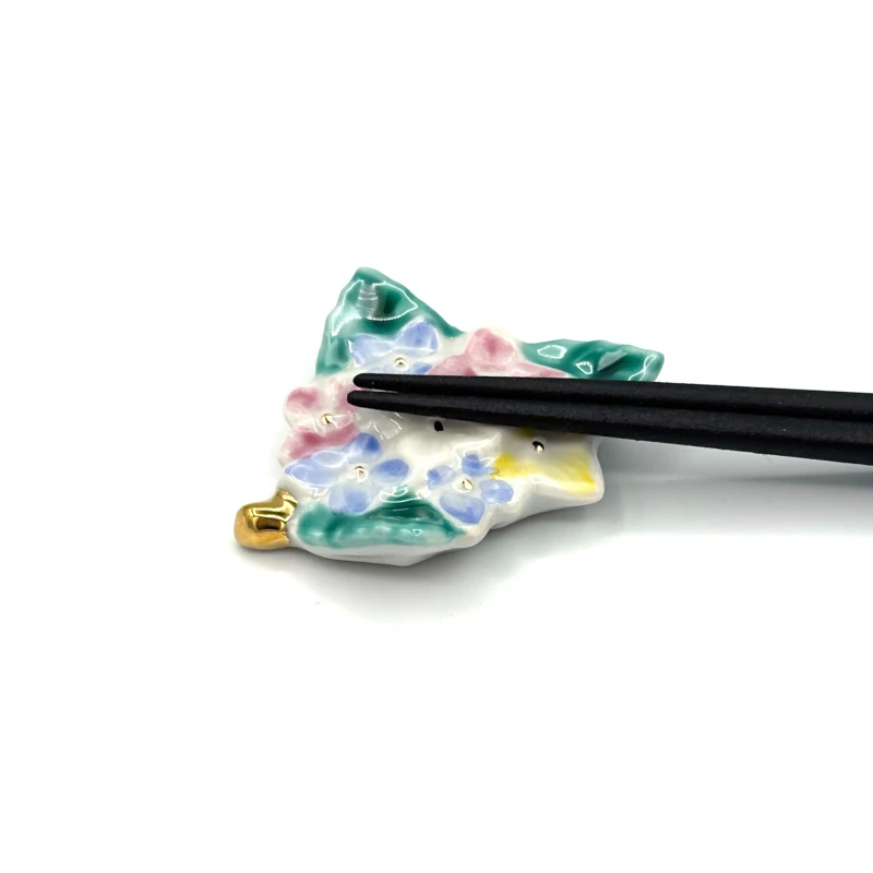 京焼　箸置　花あじさい　5個セット 2枚目