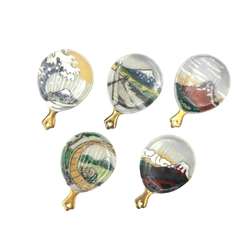 京焼　箸置　富士絵　5個セット