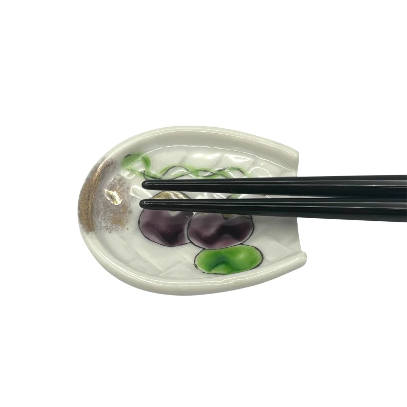 京焼　箸置　実り　茄子 2枚目