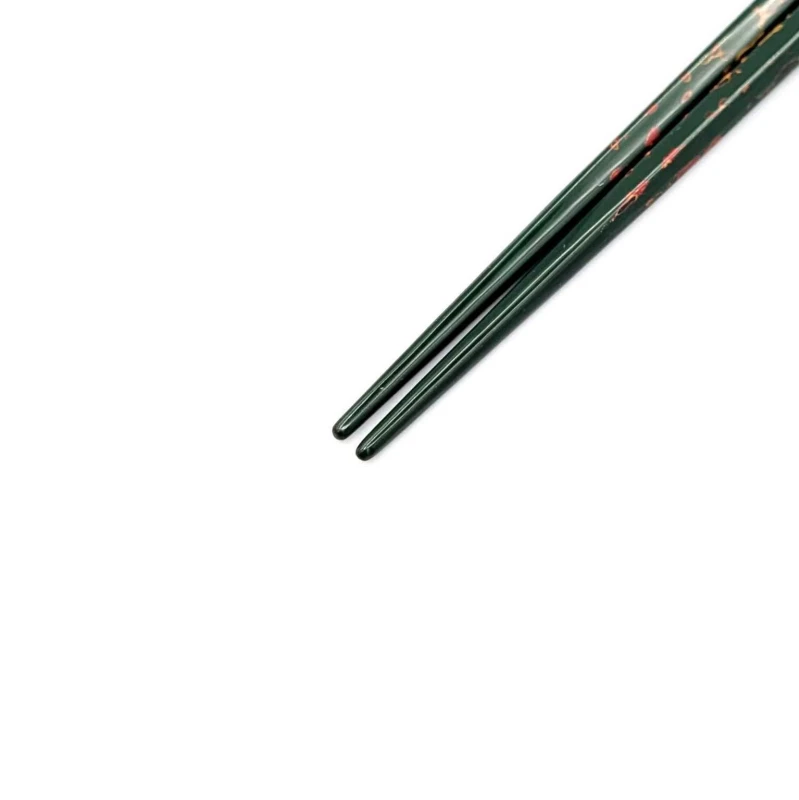 津軽塗箸 唐塗五角 緑(大) 1枚目