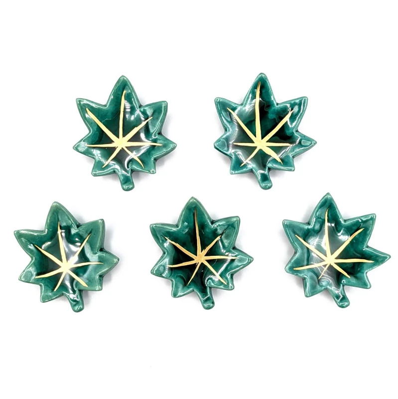 京焼 箸置 青交趾楓 5個セット 1枚目
