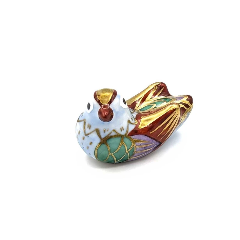 京焼 箸置 金彩おし鳥両羽