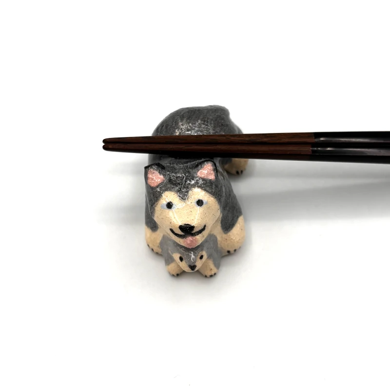 京焼 楽入窯 箸置 シベリアンハスキー 2枚目