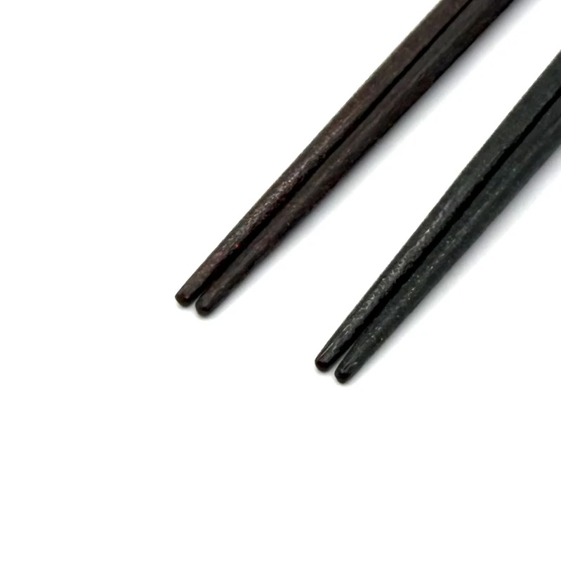 【送料無料】輪島漆箸 五角研ぎ出し青貝オパール入り 緑・赤オパール 夫婦箸セット【桐箱入】 1枚目