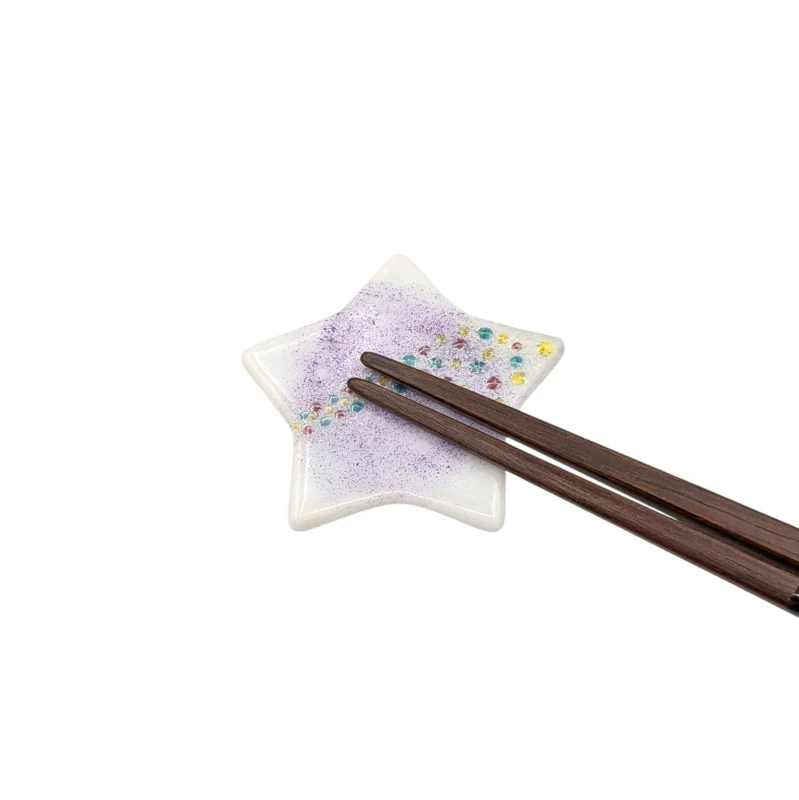 京焼 箸置 きらら 紫 2枚目