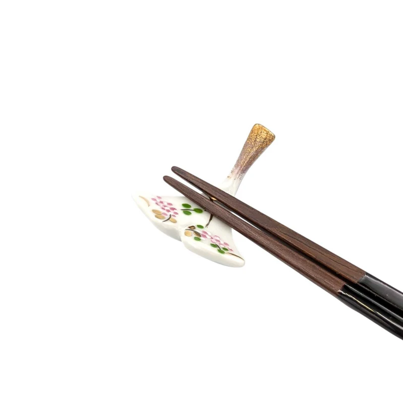 京焼 箸置 いちょう五草花 萩 3枚目