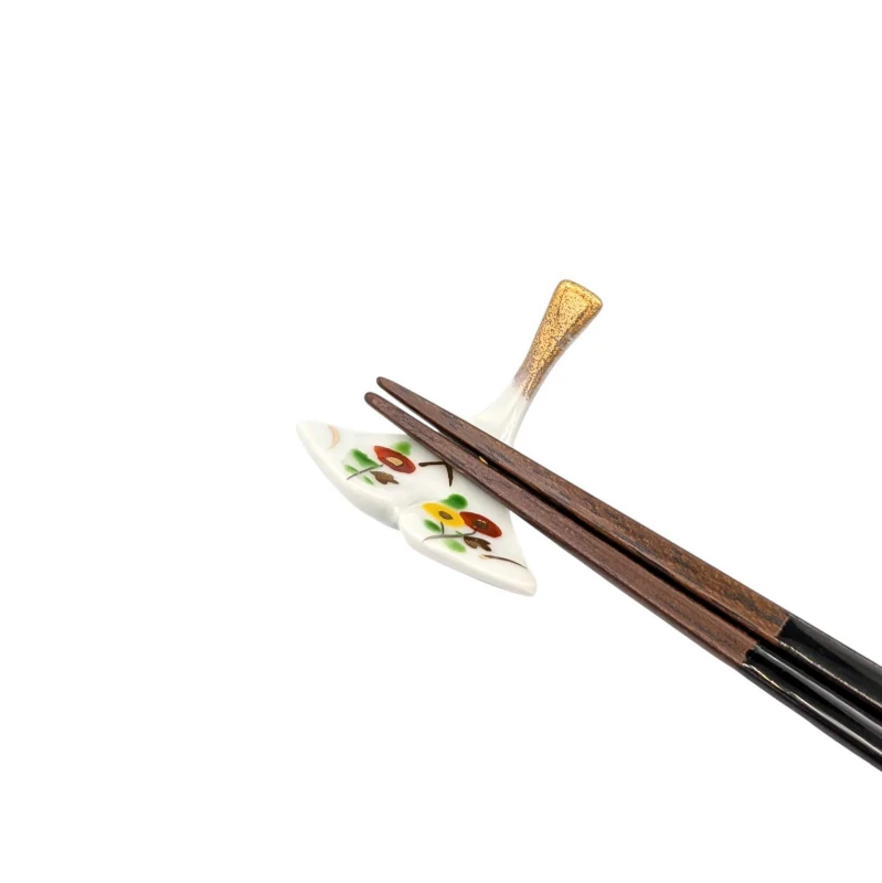 京焼 箸置 いちょう五草花 菊 3枚目
