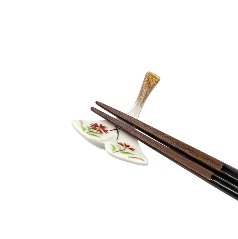 京焼 箸置 いちょう五草花 撫子 3枚目