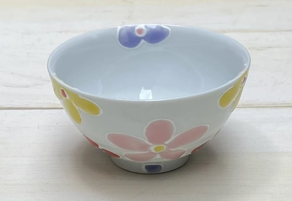 フラワー　茶碗（小）