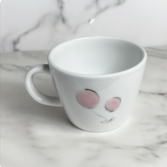風船ダックス　ピンク　マグカップ 2枚目