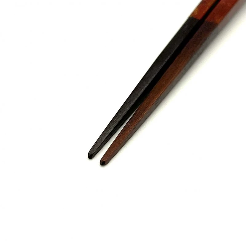 唐塗先角先拭漆胴張箸　朱 1枚目