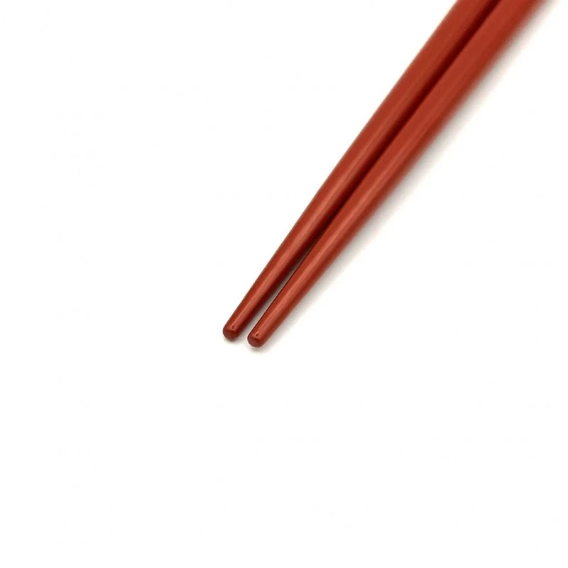 琉球漆器箸 ハイビスカス(朱) 1枚目