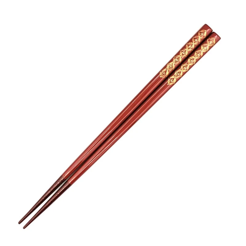 川連塗箸　沈金　七宝（中） 3枚目