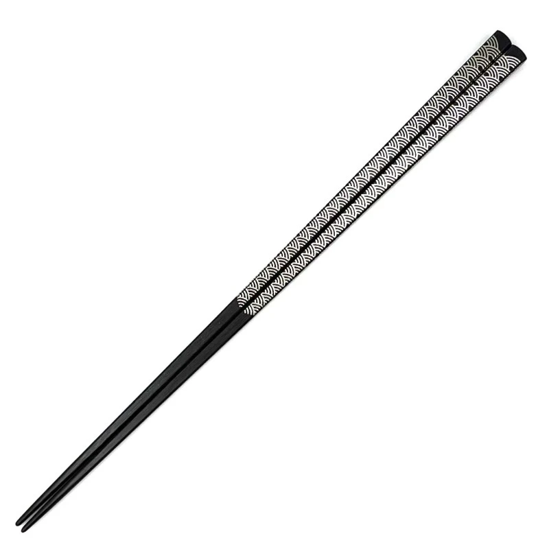 越前漆器　細箸　一文字青海波　銀（中） 3枚目