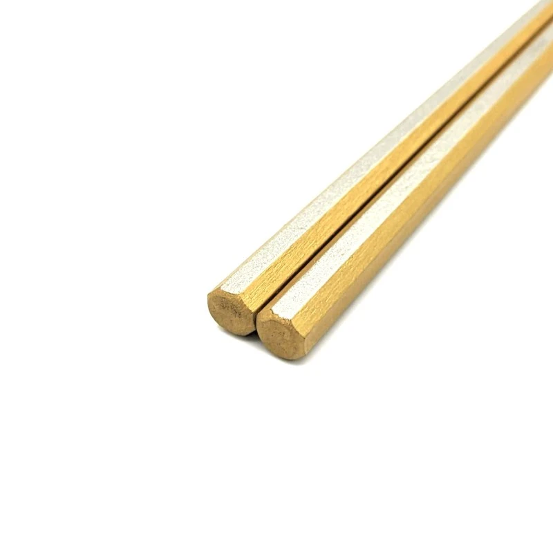 越前漆器　八角寿ぎ箸　金 2枚目