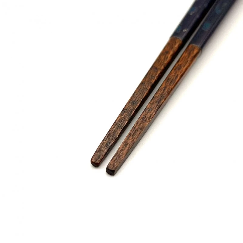 津軽塗　四角先角 青（大） 1枚目