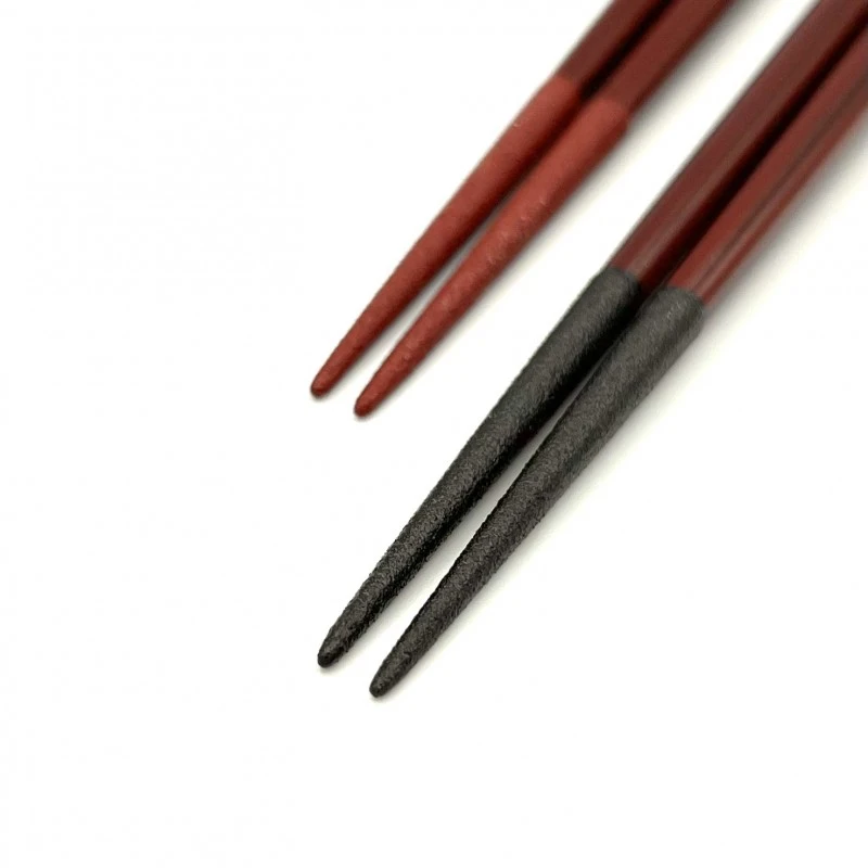 【送料無料】山中塗　黒文字皮付き　夫婦箸セット【桐箱入】 1枚目