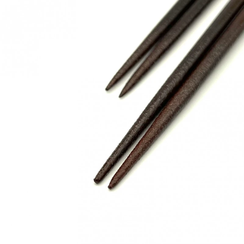 【送料無料】新潟漆器箸　青竹・柿（内緑）夫婦箸セット【桐箱入】 1枚目
